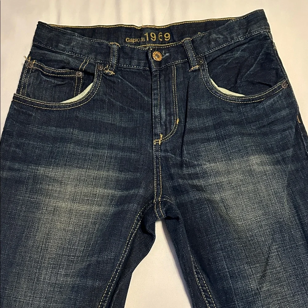 NWOT GAP Kids Blue Bootcut Jeans with adjustable waist